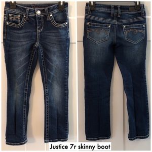 Girls skinny boot cut 7r